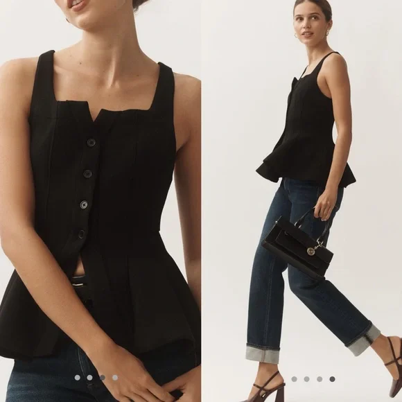 By Anthropologie Seamed Scuba Corset Tank